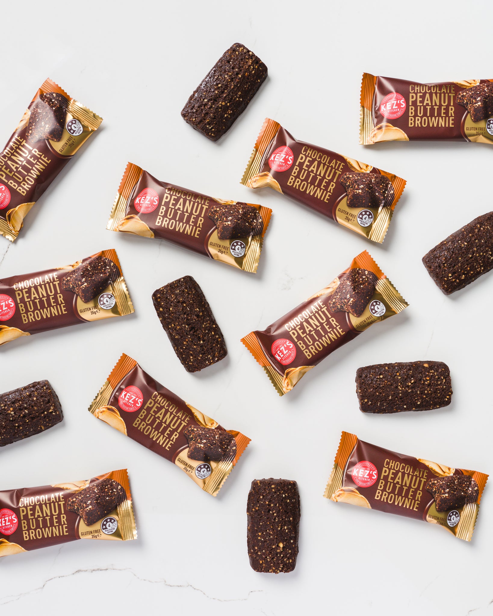 Load image into Gallery viewer, Gluten Free Chocolate Peanut Butter Brownies (6 MULTIPACKS /30 SINGLE SERVES)